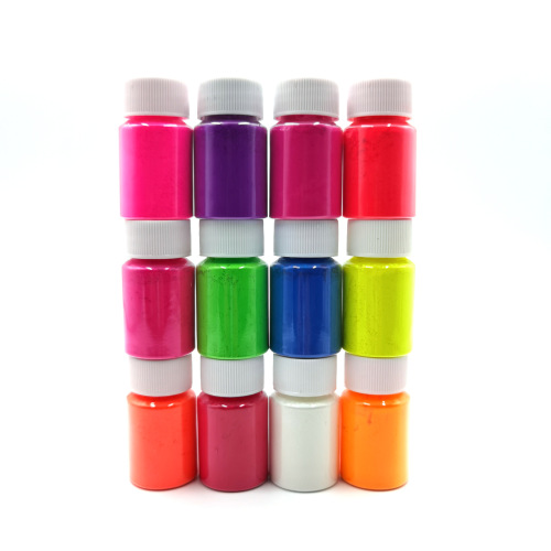 12-color bright fluorescent oily high-temperature resistant fluorescent powder Barbie transparent color pink powder glitter powder color fluorescent pigment fluorescent