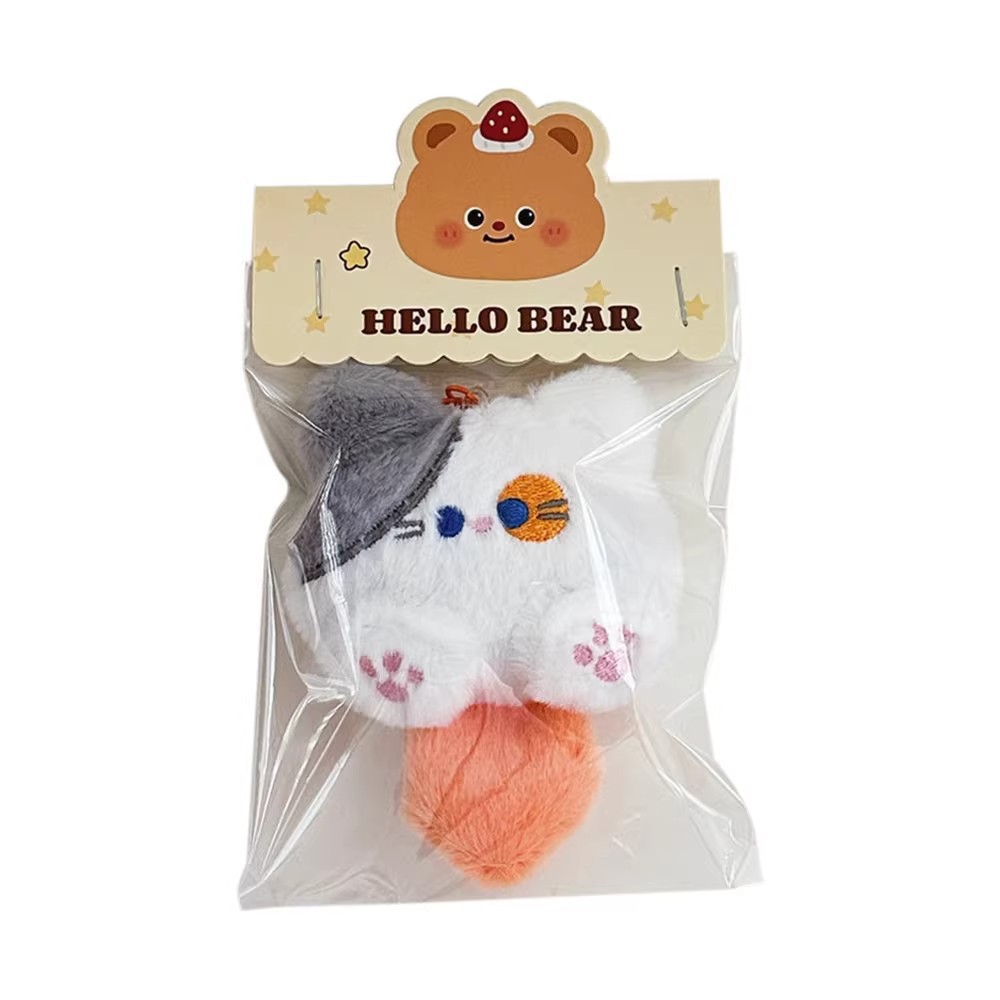 Cute felino muñeca colgante mochila muñeca colgante pareja llaveros