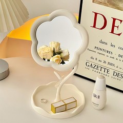 ひまわりの形の化粧鏡女の子のドレッシングテーブルデスクトップ吊り下げジュエリー美容ミラー寝室寮バスルーム化粧鏡