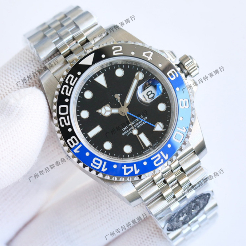 Cross-Border Laojia Greenwich Datejust Series Coke Ring Stainless Steel Fully Automatic Mechanical Waterproof Men's Watch Cross-Border Laojia Greenwich Datejust Series Coke Ring Stainless Steel Fully Automatic Mechanical Waterproof Men's Watch
