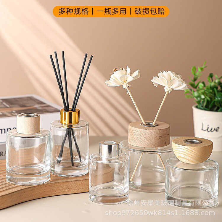 Botella de aromas de caña flor seca perfume transparente botella de fragancia transfronteriza 50ml botella de aromas de fijación