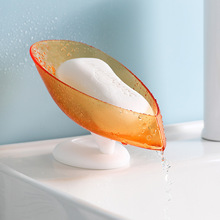 原创新款花鸟肥皂盒可旋转香皂收纳盒卫浴树叶皂盒沥水吸盘肥皂架
