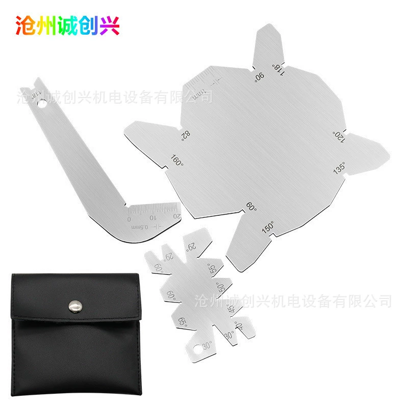 Измеритель переднего края из нержавеющей стали, набор из трех частей, линейка для проверки сварки, измеритель угла скошенности, линейка для измерения смещения края, измеритель сварки, угол скошенности