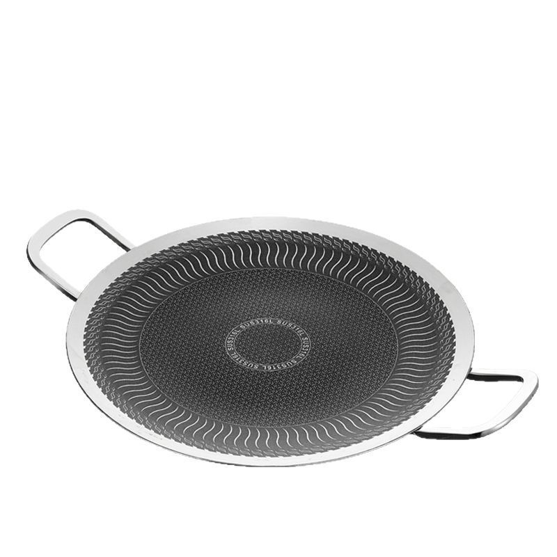 Alemania 316 plato de barbacoa antiadherente de acero inoxidable plato de barbacoa al aire libre plato de cocina de inducción de teppanyaki coreano multifuncional