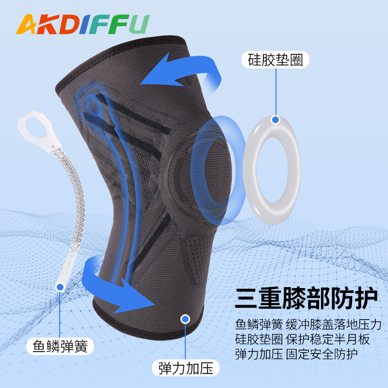 Deportes de invierno rótula baloncesto profesional soporte de resorte de silicona antideslizante rótula impresión femenina masculina aptitud al aire libre saltar la cuerda