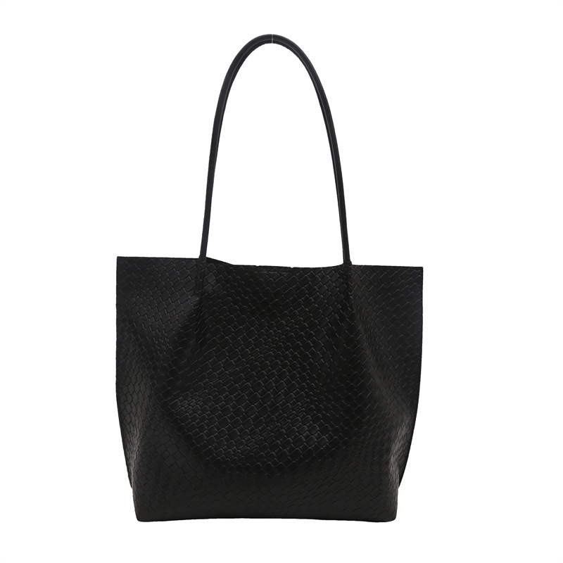 Relajación retro 2025 nueva moda tejida bolso Tote bolso casual para niños y madres bolso literario de un solo hombro para axila