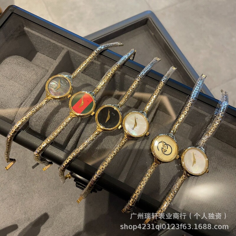 Vintage Gucci Exquisite Compact Quartz Women's Watch Simple Versatile Double g Bracelet-Style Watch Wholesale
