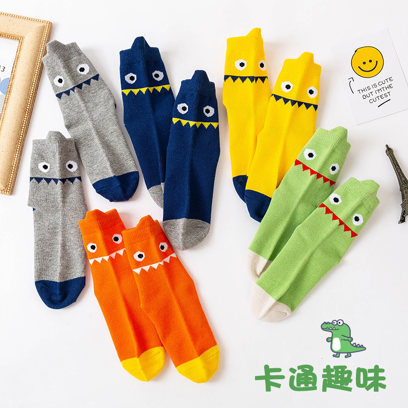 [Мягкий и комфортный хлопок] Комплект с динозаврами / Д 6-8 лет, рекомендуемый размер обуви 28-33.