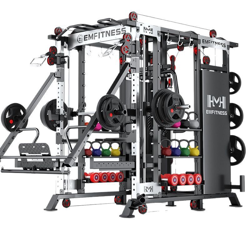 Equipo de gimnasio pórtico comercial máquina Smith entrenador integral multifuncional casero pájaros en cuclillas y push-up