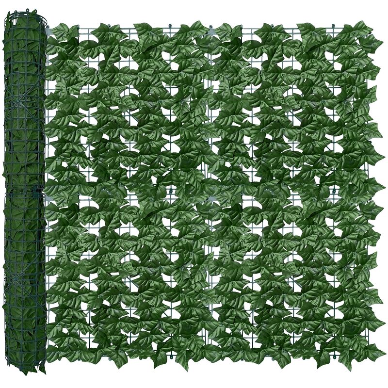 Simulated Green Plant Wall 50X300Cm Fence Wall Decoration Privacy Screen Anti-Peeping Green Leaf Shading Net Wholesale