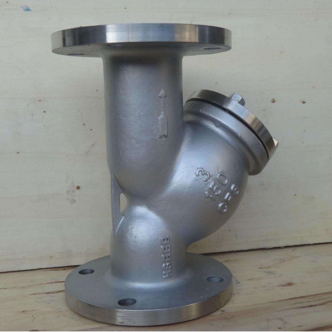 上海沪工 精工京蝶阀门 GL41W-150LB美标不锈钢Y型法兰过滤器DN50