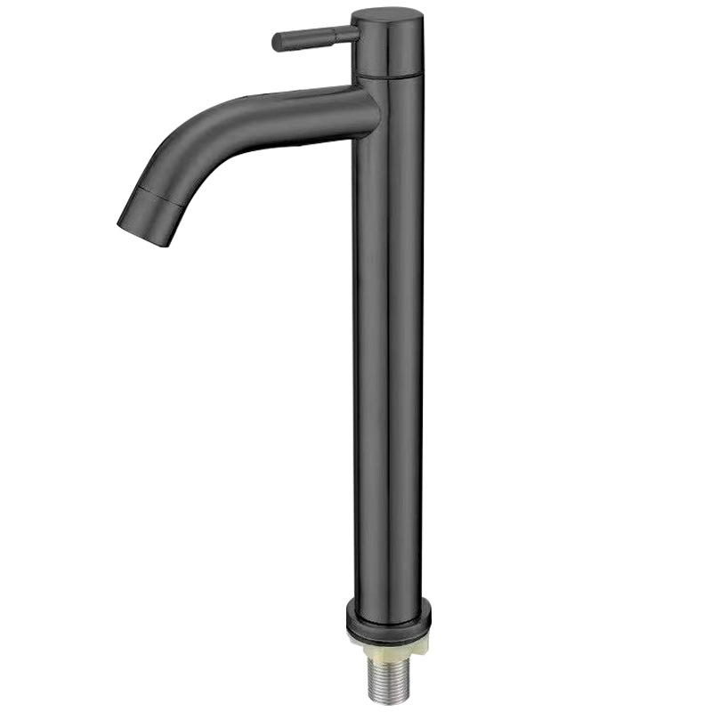 Grifo de lavabo de acero inoxidable 304, un solo orificio, agua fría y caliente, aumento, lavabo, lavabo, lavabo, lavabo, válvula de agua fría única