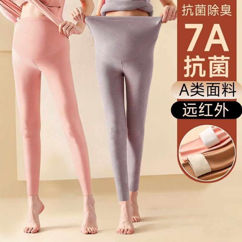 Maternity thermal leggings, fleece-lined for warmth, self-heating autumn/winter underwear, postpartum thermal leggings, trendy autumn leggings Maternity thermal leggings, fleece-lined for warmth, self-heating autumn/winter underwear, postpartum thermal leggings, trendy autumn leggings