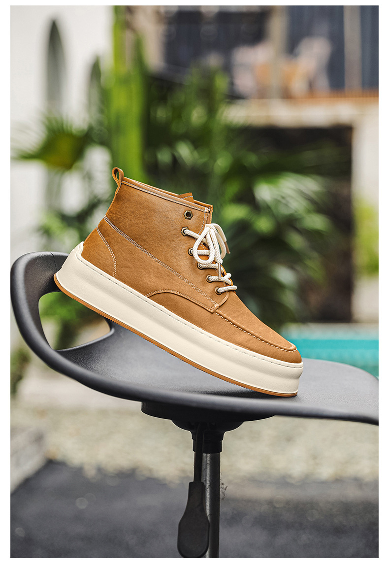 Herren Chukka Boots Aus Echtleder Atmungsaktive Mid Top Freizeitschuhe_voghion.com