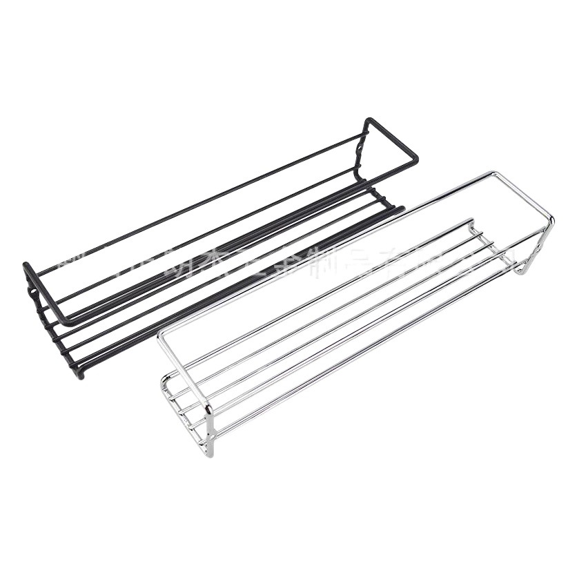 Rack de almacenamiento de metal transfronterizo cocina estante de especias montado en la pared gabinete de cocina sin perforaciones estante de almacenamiento de la puerta estante de la especia