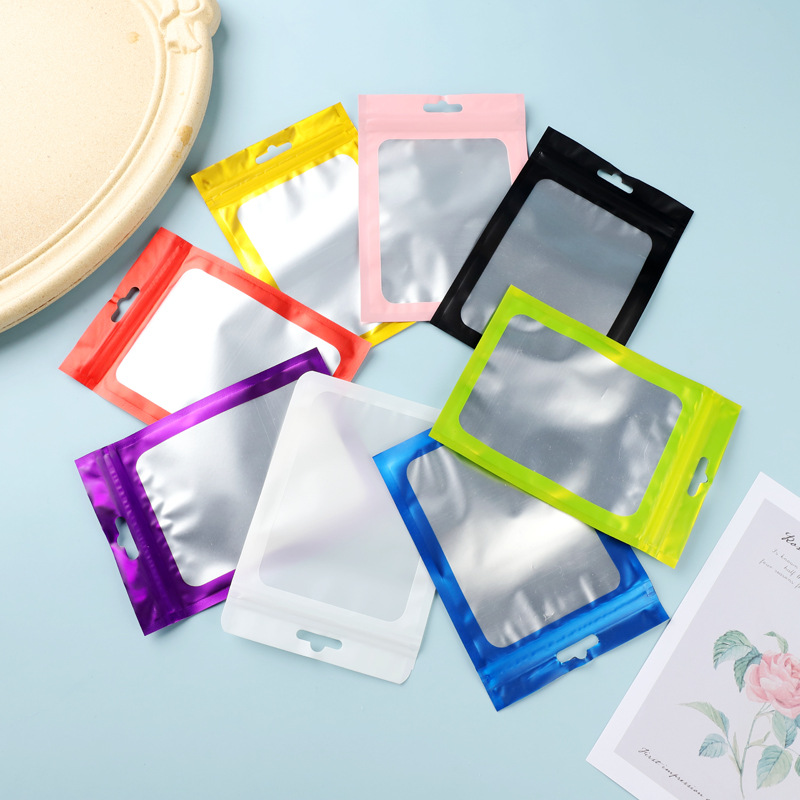 Colored ziplock bag, mobile phone case, sealant bag, data line seal bag, jewelry bag, aluminum foil packaging bag, printed logo