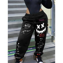 S 79048 Hip Hop Print Womens sport Pants ����ӡ�������˶�Ů