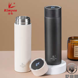 金怡保温杯温显316不锈钢大容量泡茶杯子男士带温度水杯温显测温