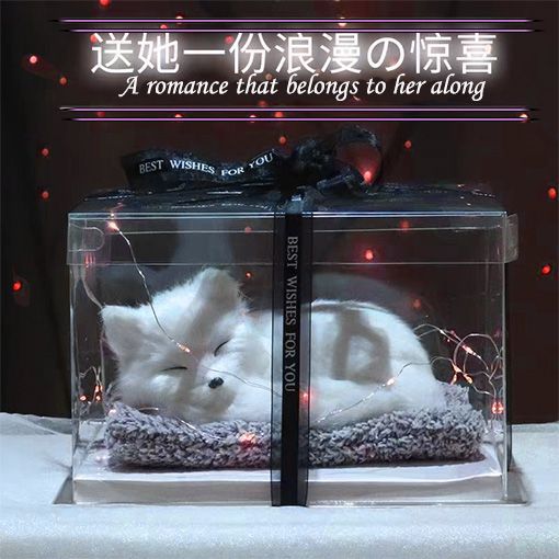 Regalos de Día de San Valentín, novia, novia, regalo de cumpleaños, muñecas de simulación de animales llamarán gatos.