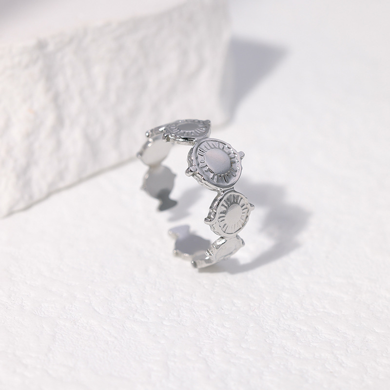 Fashion Geometric Stainless Steel Plating Open Ring