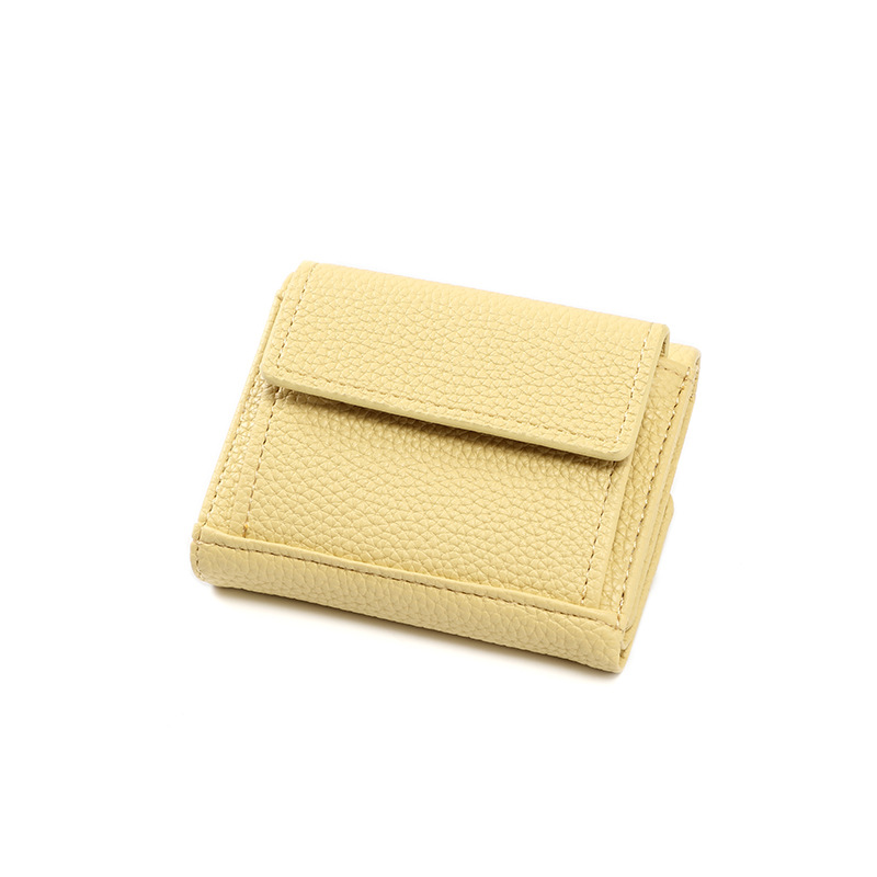 Nueva moda corta billetera de mujer estilo japonés tres plegables mini multi-tarjeta bolsa de tarjetas de tendencia gran capacidad