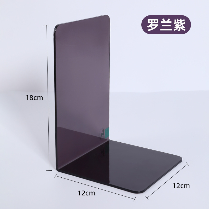 Soporte para libros de acrílico transparente en forma de L, organizador de almacenamiento de libros para estudiantes, separador de libros, soporte de escritorio