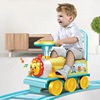 Cartoon children's walker, lightweight travel card case, music train with seat, toy, lion, Birthday gift