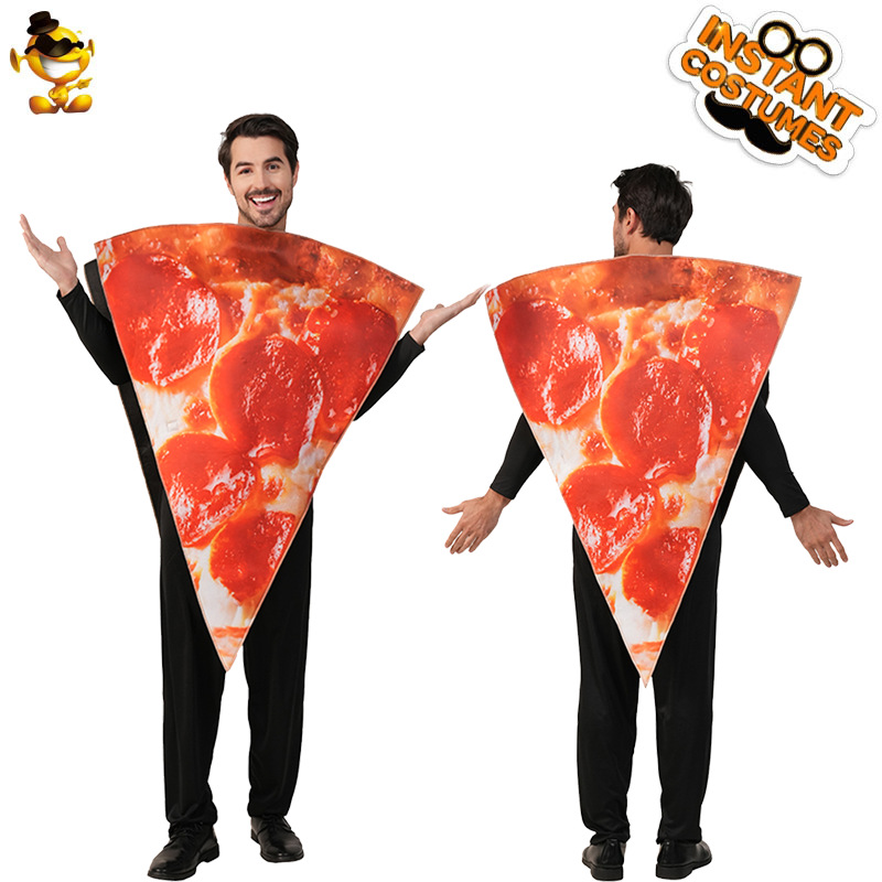 Adultos Halloween parodia gourmet pizza trajes divertidos pizza trajes cosplay trajes