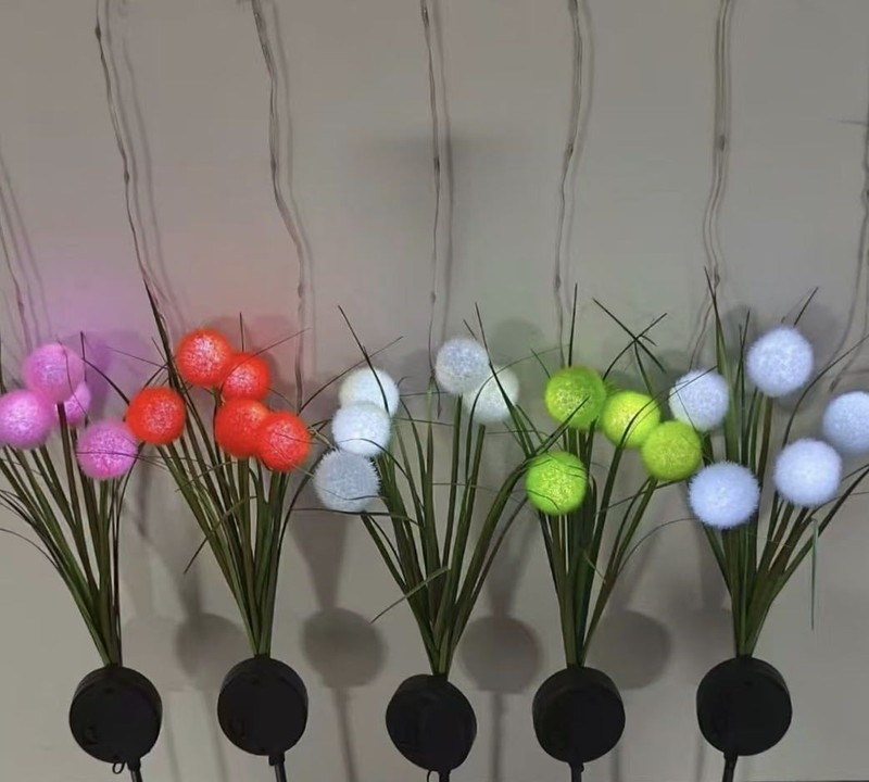 led太阳能灯地插灯彼岸花百合花玫瑰花仿真花蒲公英草坪铜线灯串|undefined