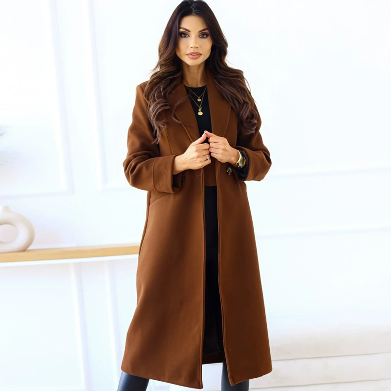 Модное шерстяное пальто с длинным рукавом, куртка, eBay, импорт