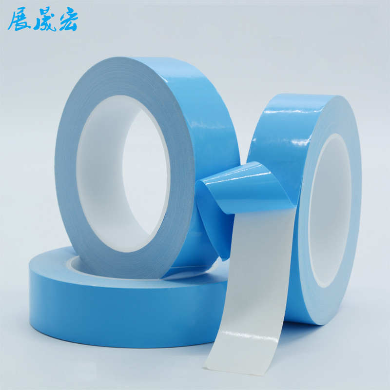 供应LED灯条防水蓝色抗腐蚀导热胶带 耐高温胶带铝基板散热胶带