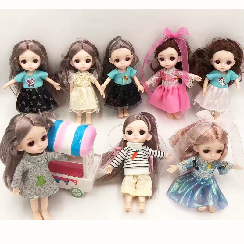 16/17смейкupd makeup and replacement BJD кукла с 8 суставами 3D реальные глаза 6-дюймовая девочка игрушка