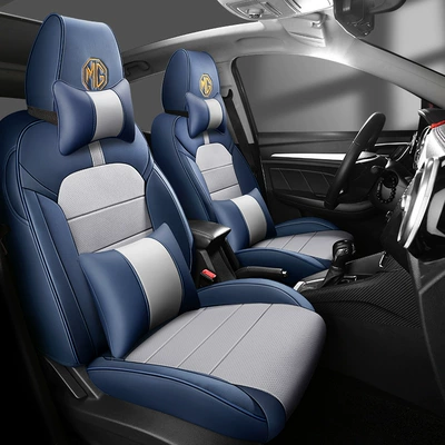 All Seasons, Full Leather Seat Cover — Modelə uyğun (Original) oturacaq örtükləri - blue-gray-deluxe-version-please-specify-the-vehicle-model-and-configuration-in-the-order-notes