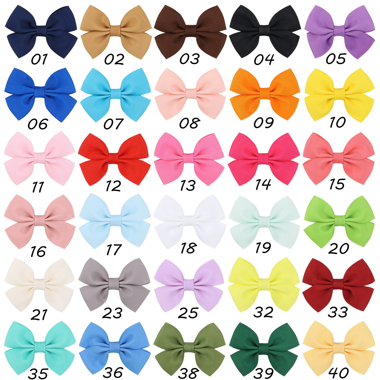 Simple Children's Hair Accessories Cute Children Solid Color Bow Hairpin display picture 1