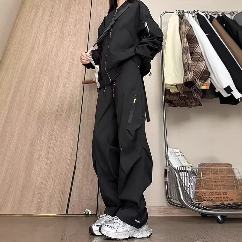 Autumn New American-Style Men's Loose Cargo Pants Outdoor Versatile Sports Pleated Multi-Pocket Long Pants