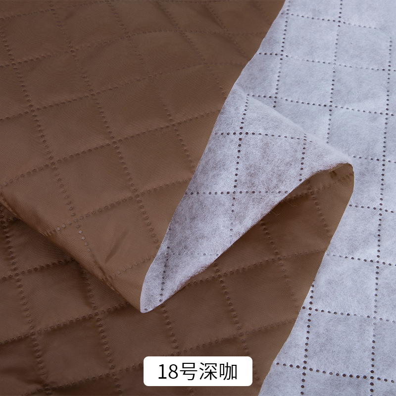 ポリエステルタフタキルティング綿の裏地ポリエステルは綿布秋冬超音波綿のコートのコートの服の裏地を挟みます。