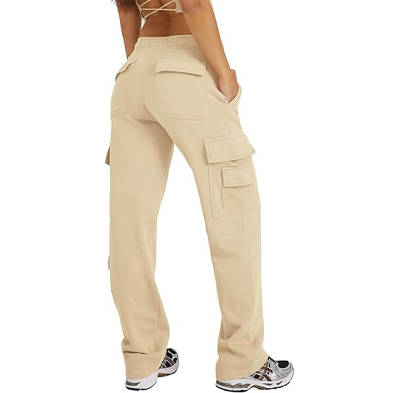 Women's Clothing New Multi Pocket Y2K Overalls Casual Loose Sports Fitness Wide Leg Pants_voghion.com