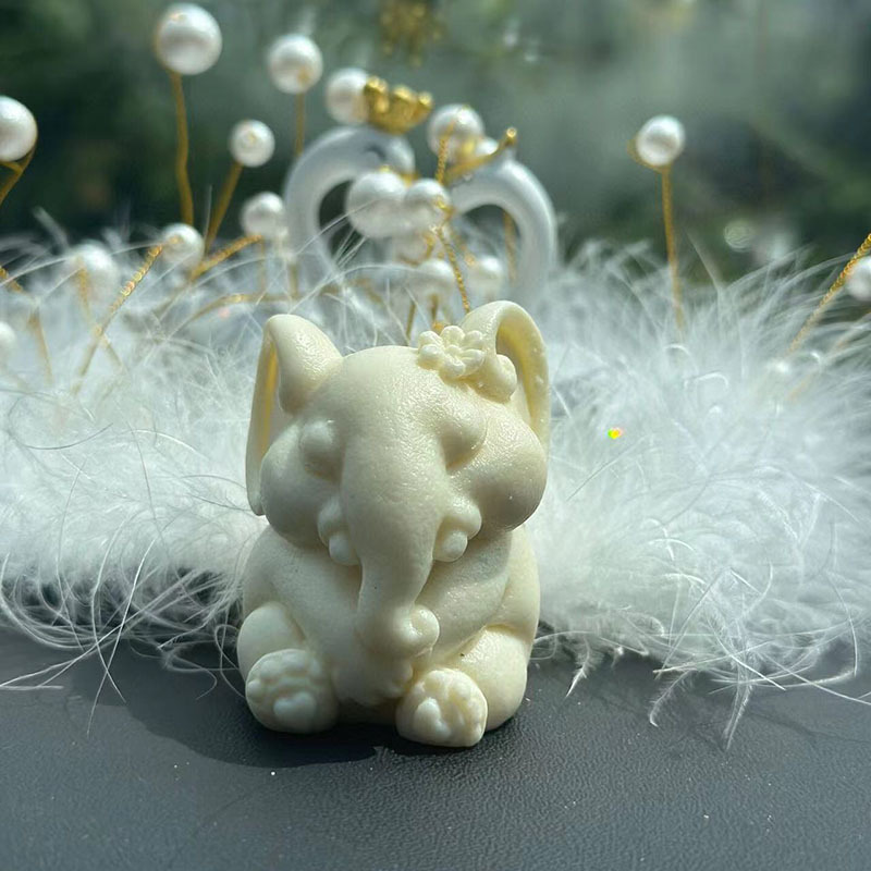 象牙果娇羞象手把玩吉祥如意象装饰品汽车办公室摆件工艺品送礼