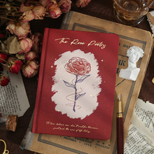 玫瑰史诗复古精装本手绘植物花卉插画手帐本高颜值笔记本子手账本