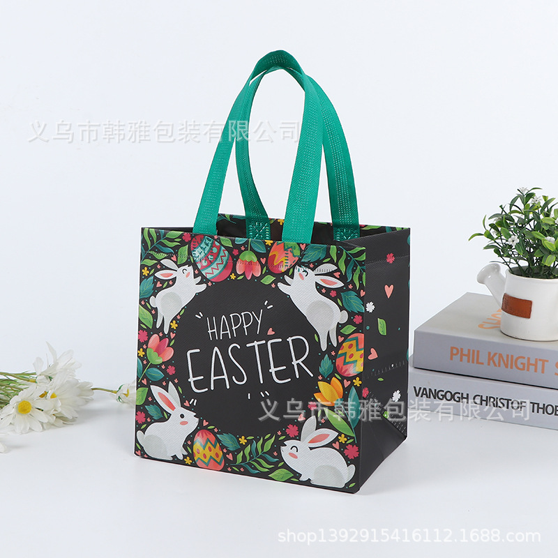 Transfronterizo en stock Bolsa de regalo de Pascua Bolso de dibujos animados no tejido Bolso de decoración de fiesta tridimensional grande traje