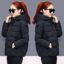 新款时尚加大秋冬连帽韩版潮棉袄外套宽松显瘦百搭轻薄棉服女短款