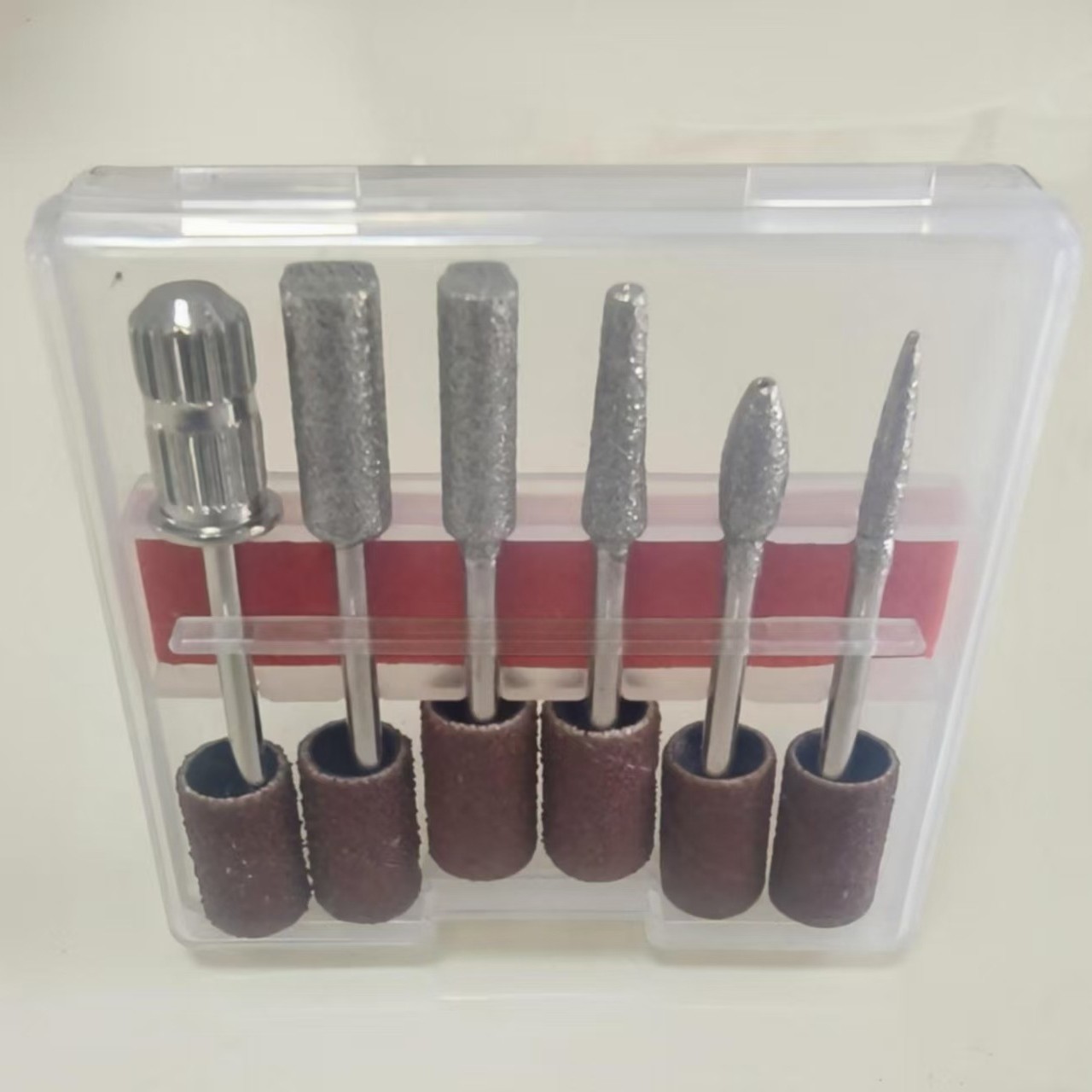2.35mm Handle Diameter Matching Grinder Manicure Tool Polishing Nail Removal and Dead Skin Polishing Head Set 6 Pieces