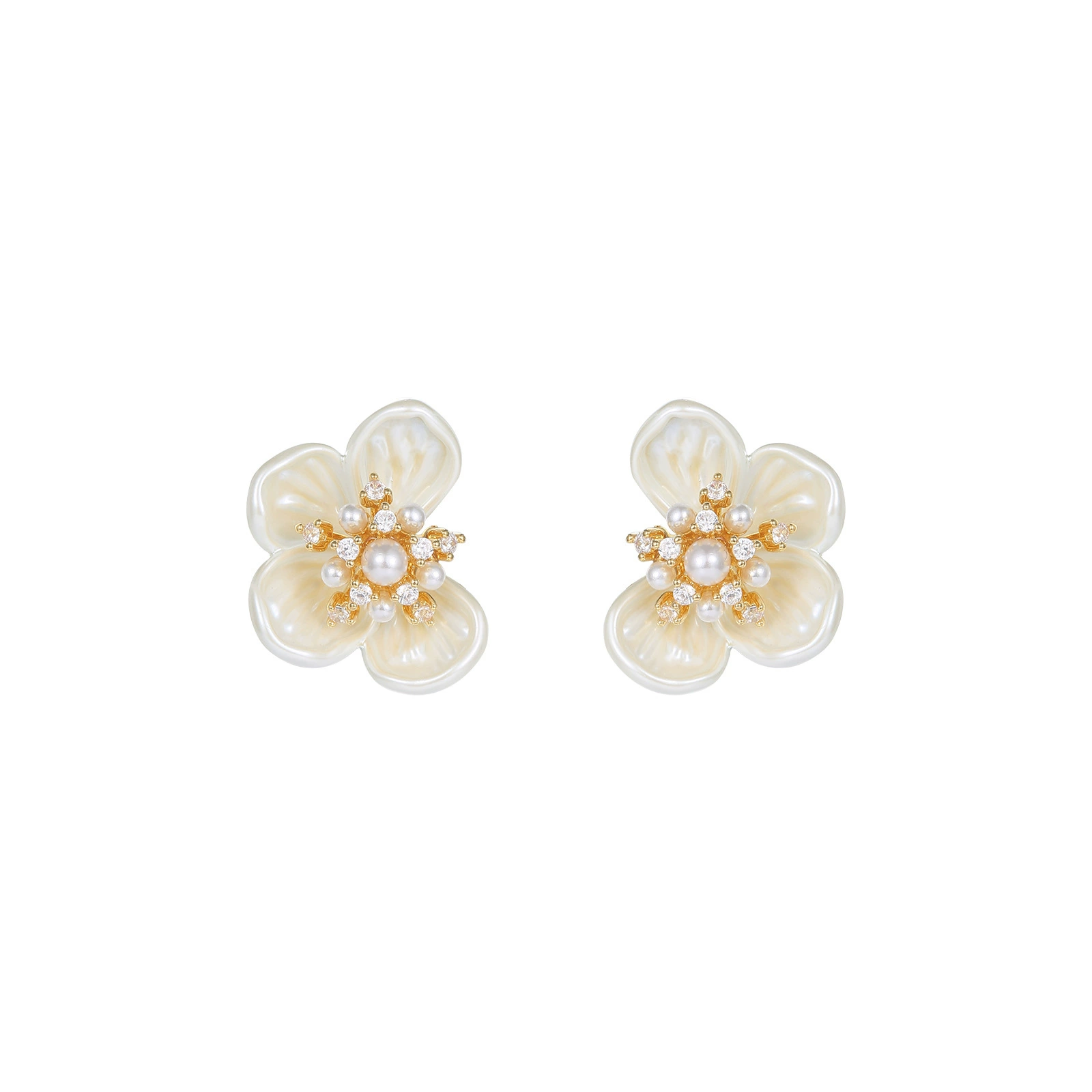 Серьги, модные серебряные иглы, стиль Chanel, цветочные