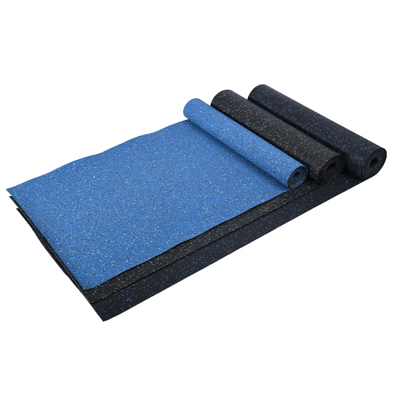 厂家定制健身房地胶室内力量区静音橡胶地垫卷材地面私教橡胶地垫