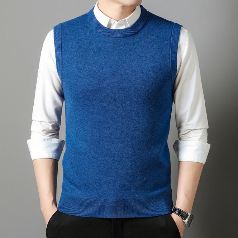 2026 Winter New Men's Wool Thick Open Vest