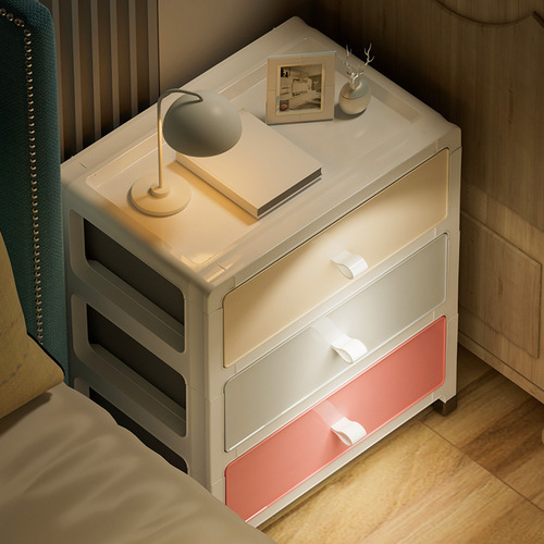 床头柜抽屉式收纳柜卧室儿童衣柜家用简约现代多层置物架储物柜子