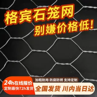 水利工程格宾石笼网箱 河道治理防汛铅丝笼 边坡防护雷诺护垫厂家