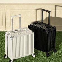 行李箱女生小型轻便18寸飞机可带登机结实耐用密码铝框拉杆箱20寸