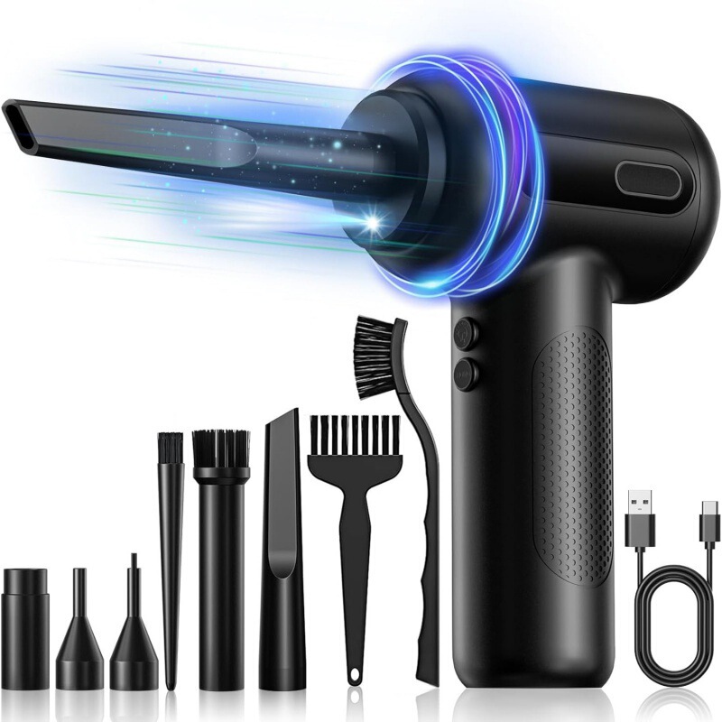 Portable Electric Air Duster Computer Case Keyboard Dust Blower Handheld Wireless Car Vacuum Cleaner Home