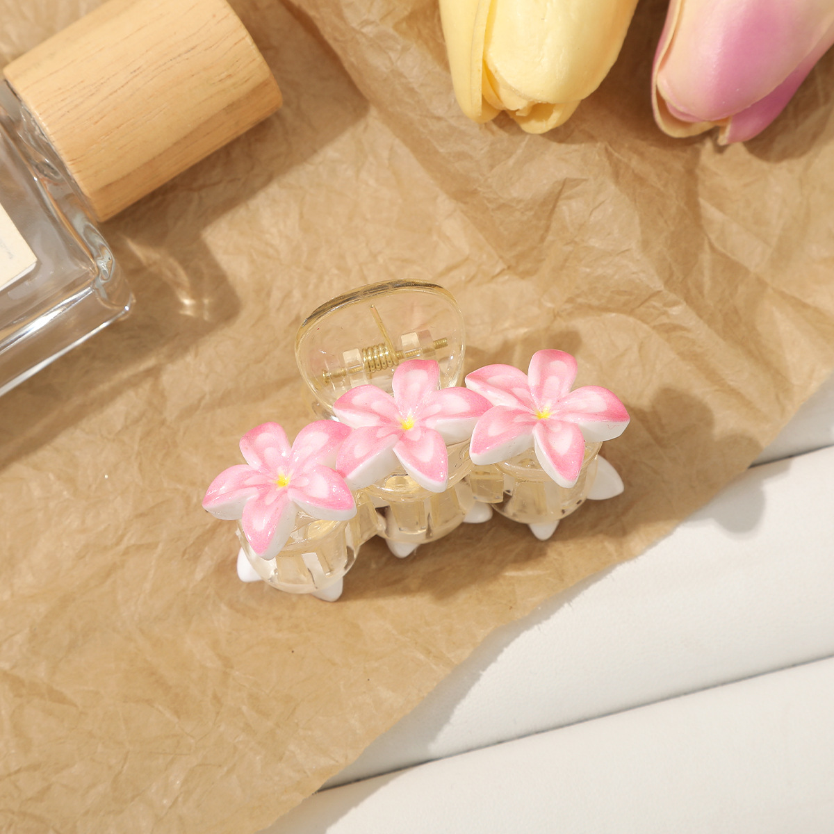 15g Weight Hair Clip, Hair Claws Hair Accessories Type 1 Piece, 1 Set Quantity Casual, Holiday, Daily Occasion Plastic Material Flower Pattern All Seasons Season Women's Gender Elegant, Lady Style Elegant Lady Women's Flower Plastic Hair Clip Hair Claws 9